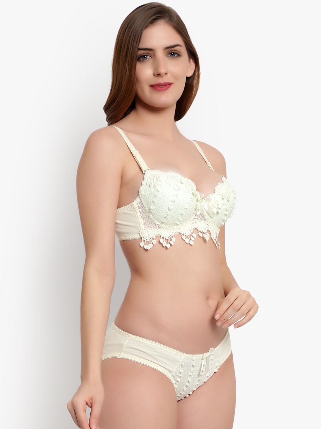 

BRACHY Self-Designed Push-Up Lingerie Set, Cream