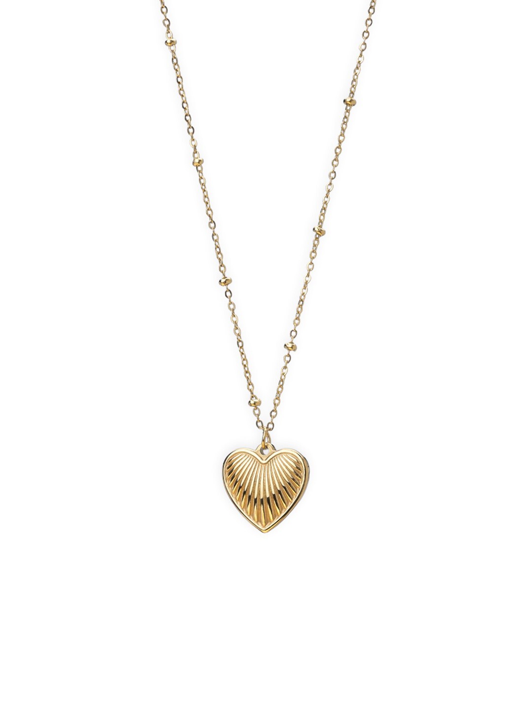 

PALMONAS 18 KT Gold-Plated Heart Rays Necklace