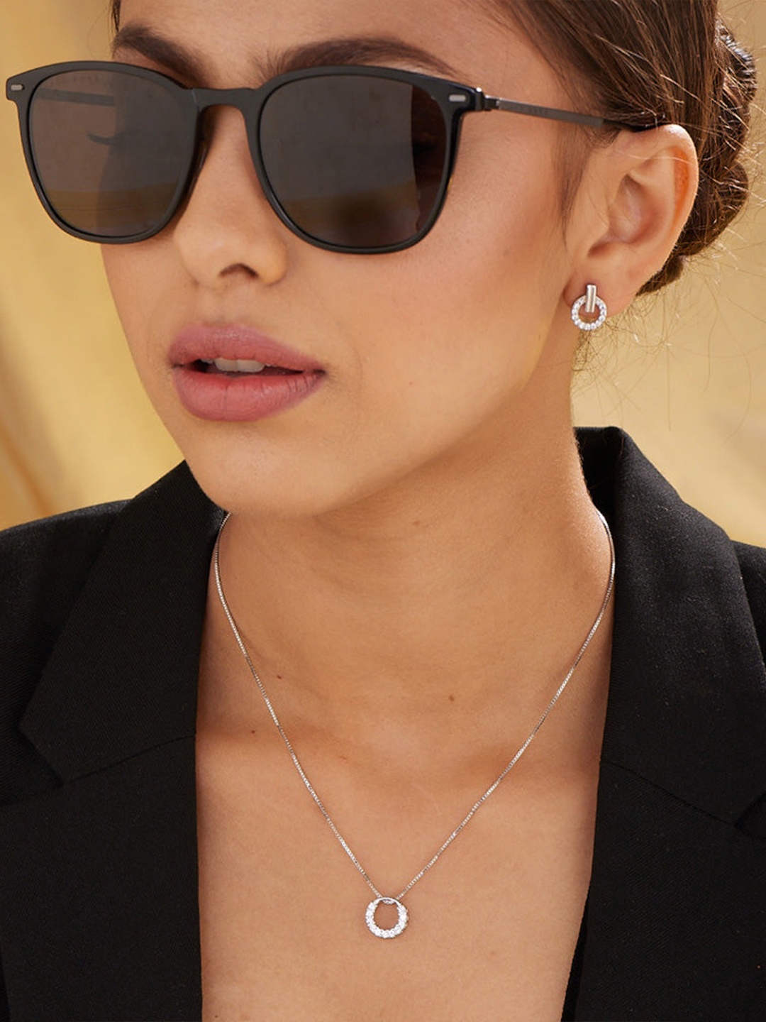 

PALMONAS 925 Sterling Silver Stone Studded Chain