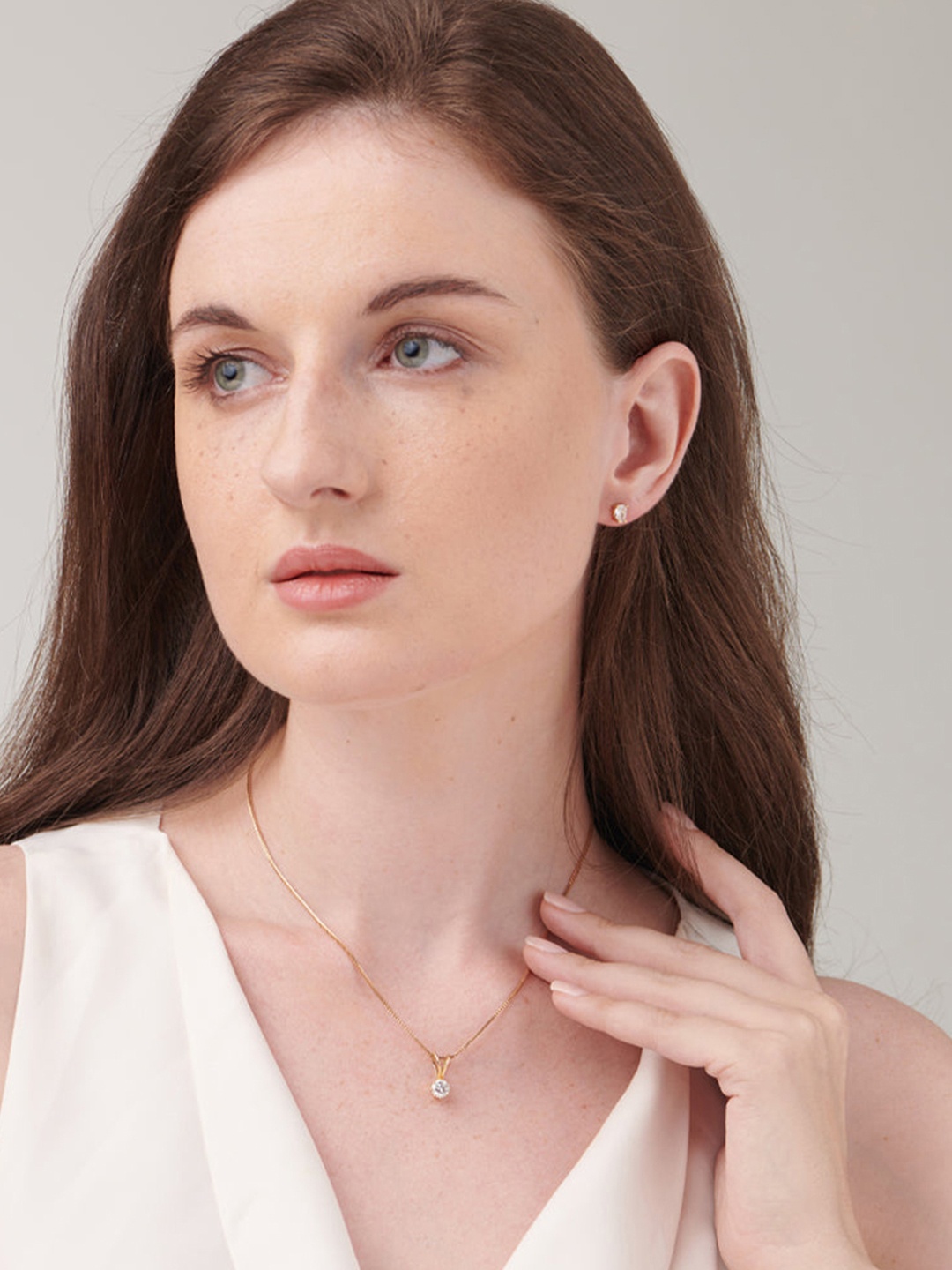 

PALMONAS Sterling Silver 18 KT Gold-Plated Necklace