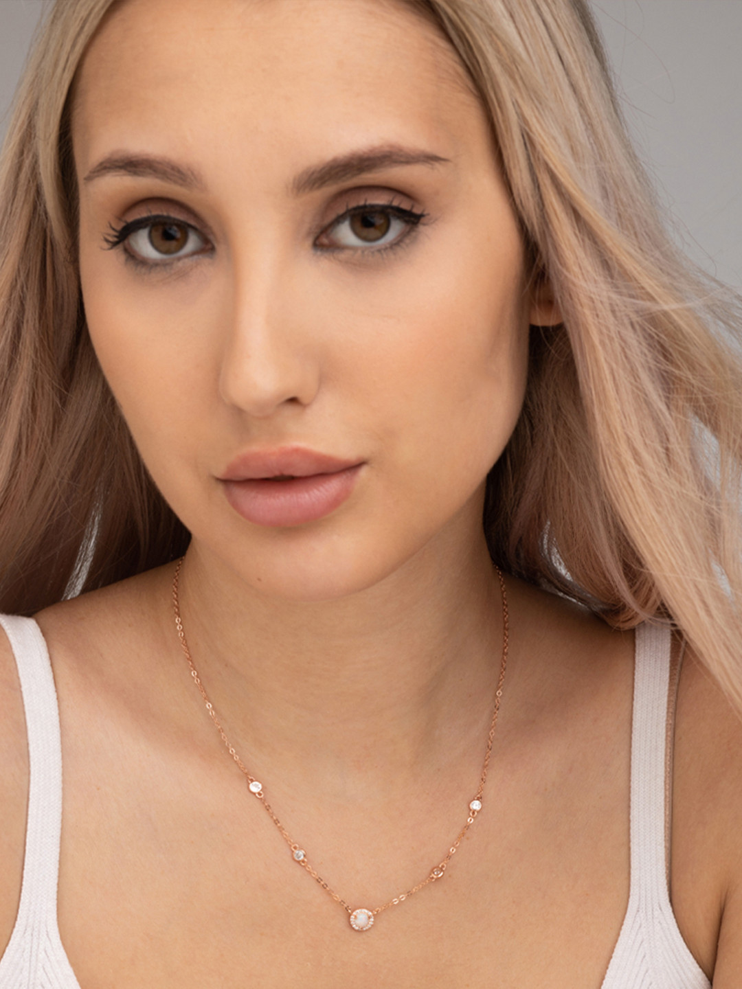 

PALMONAS Sterling Silver 18 KT Gold-Plated Moonstone Mael Necklace