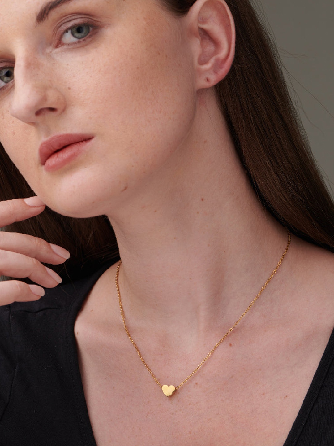 

PALMONAS 18 KT Gold-Plated Paris Heart Necklace