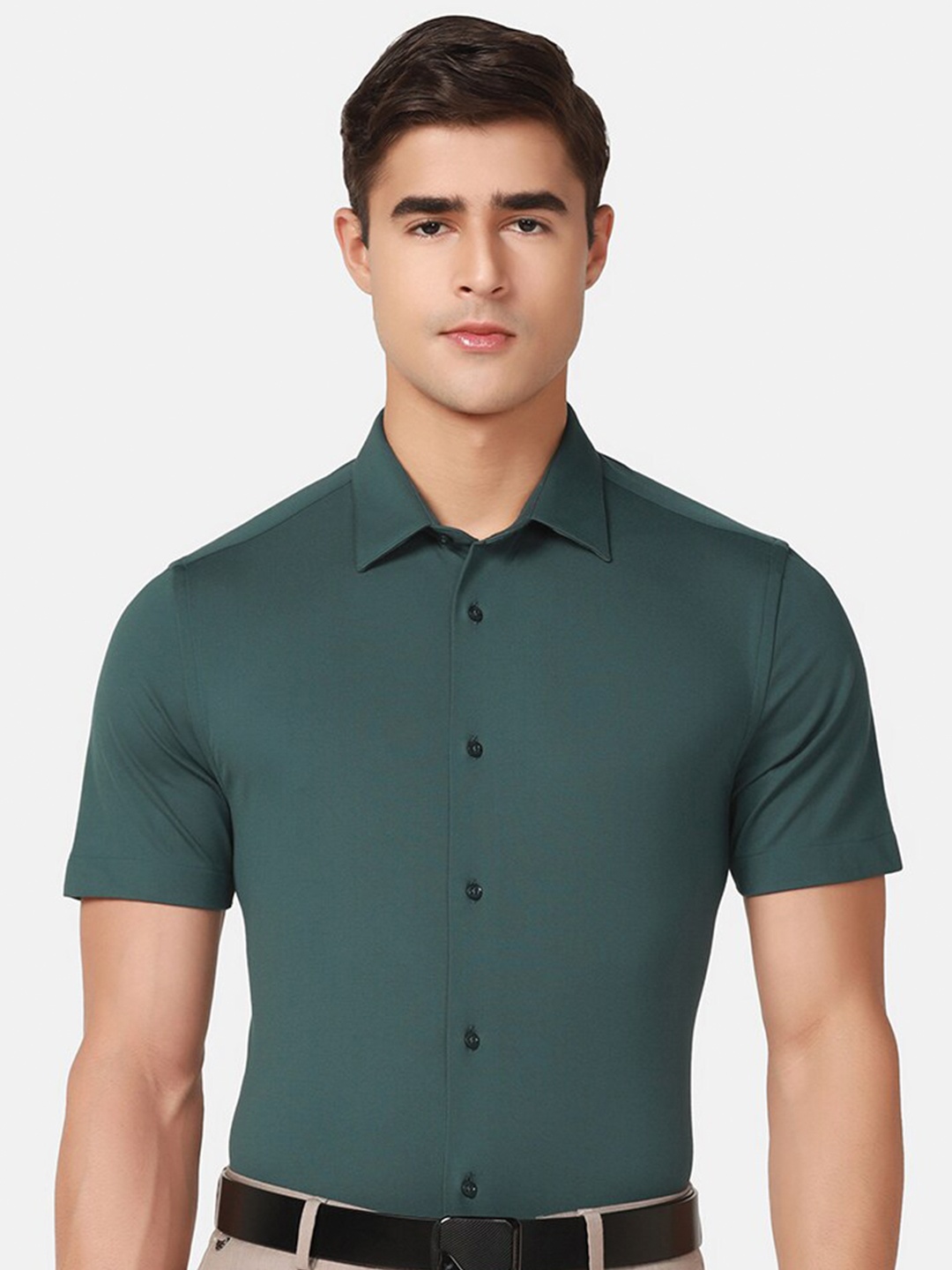 

Blackberrys India Slim Fit Pure Cotton Formal Shirt, Teal