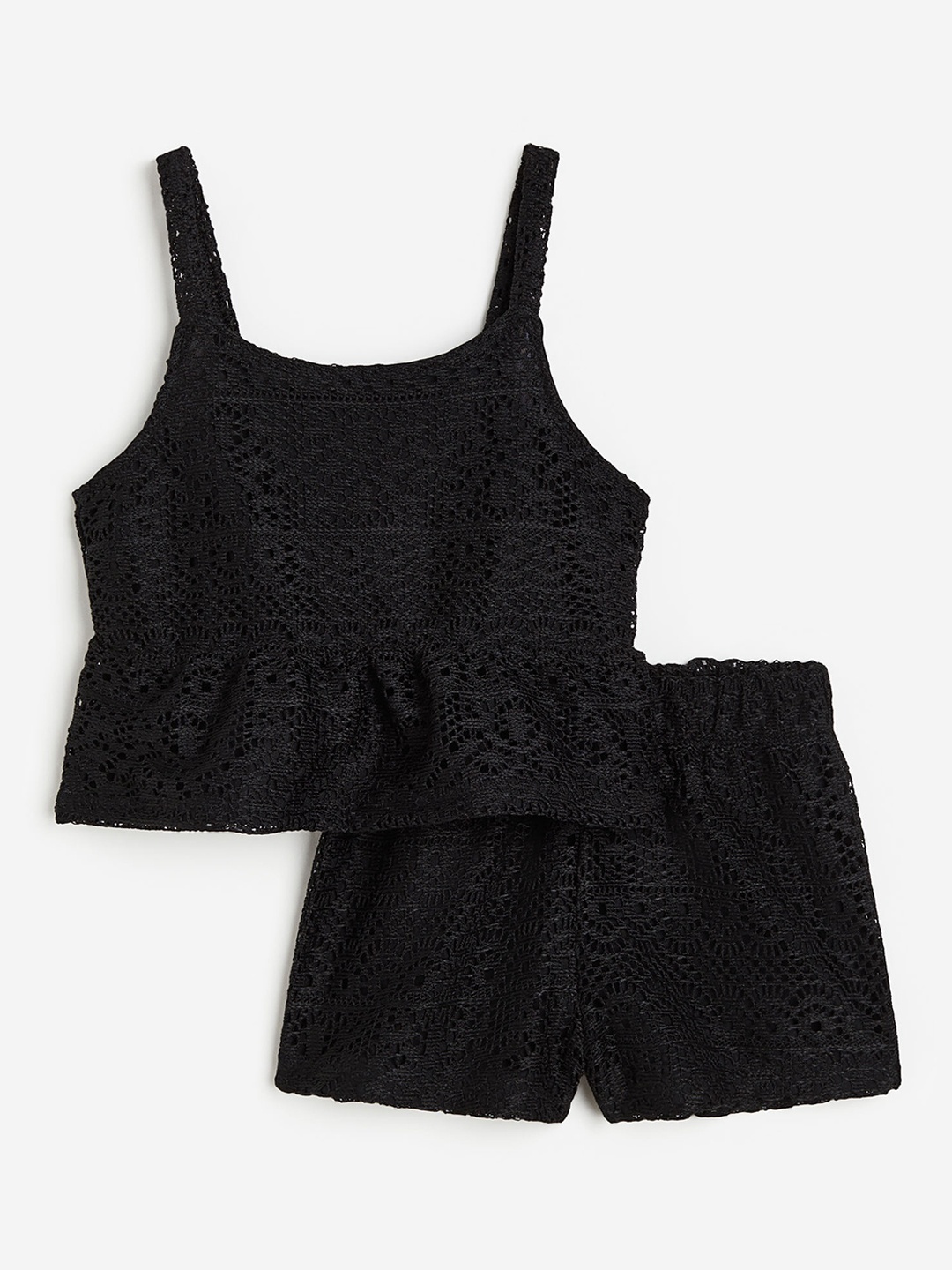 

H&M Girls 2-Piece Lace Set, Black