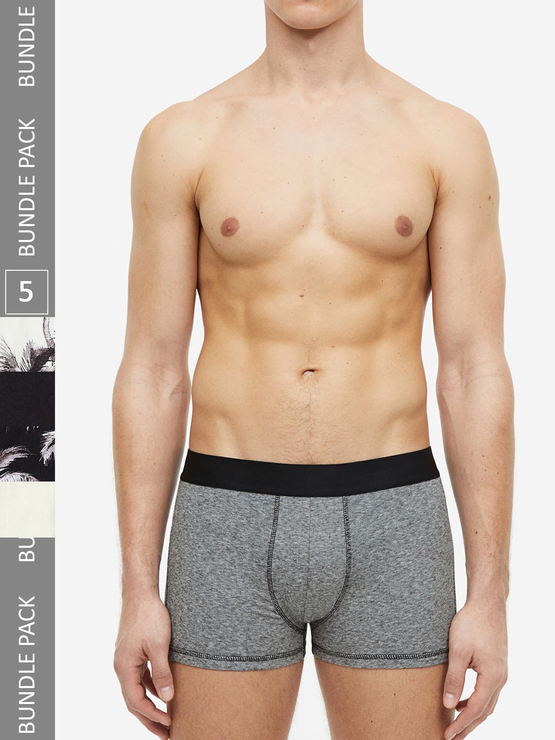 

H&M Men 5-Pack Xtra Life Short Trunks, Black
