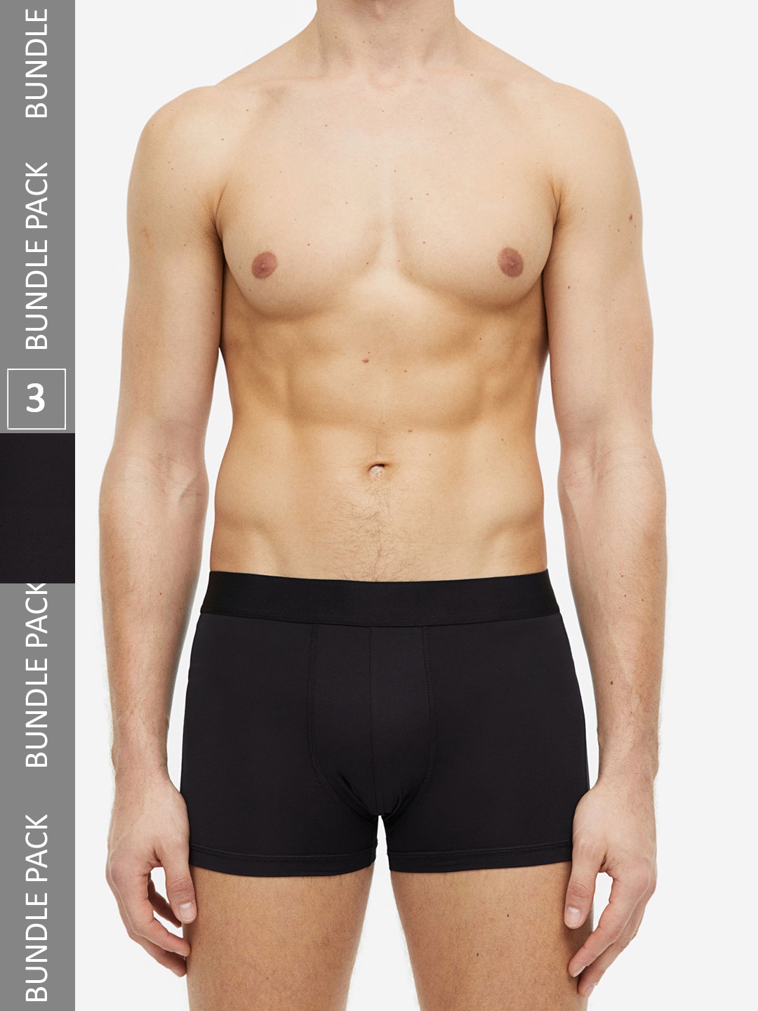

H&M Men 3-Pack COOLMAX Short Trunks, Black