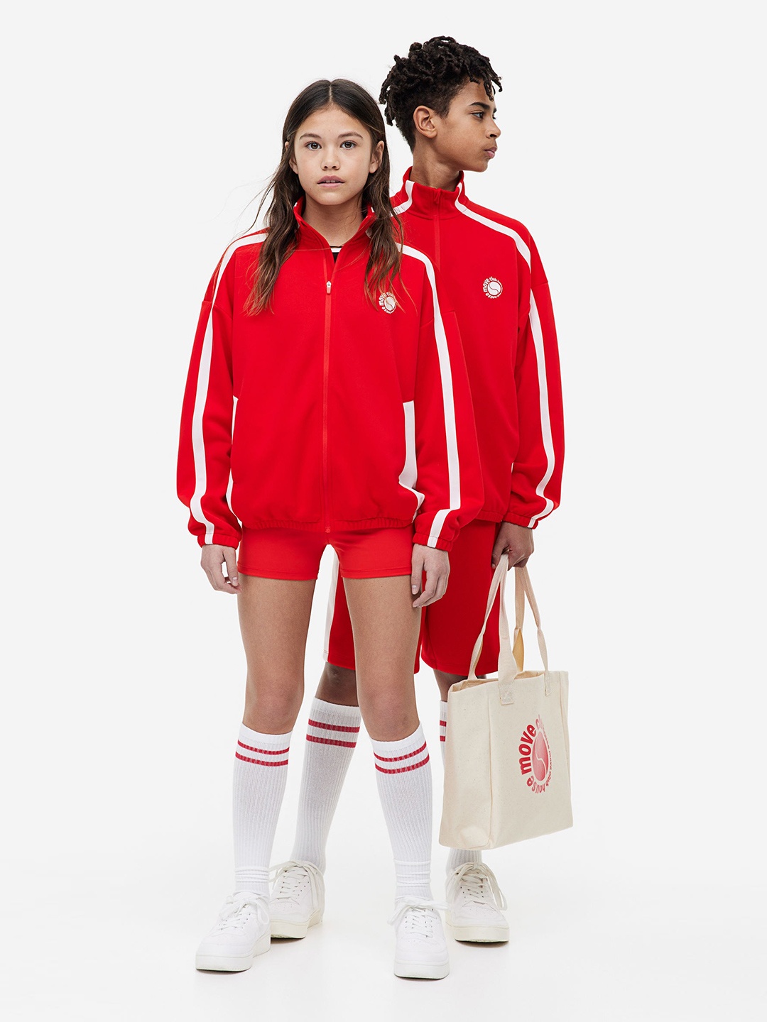 

H&M Girls DryMove Track Jacket, Red