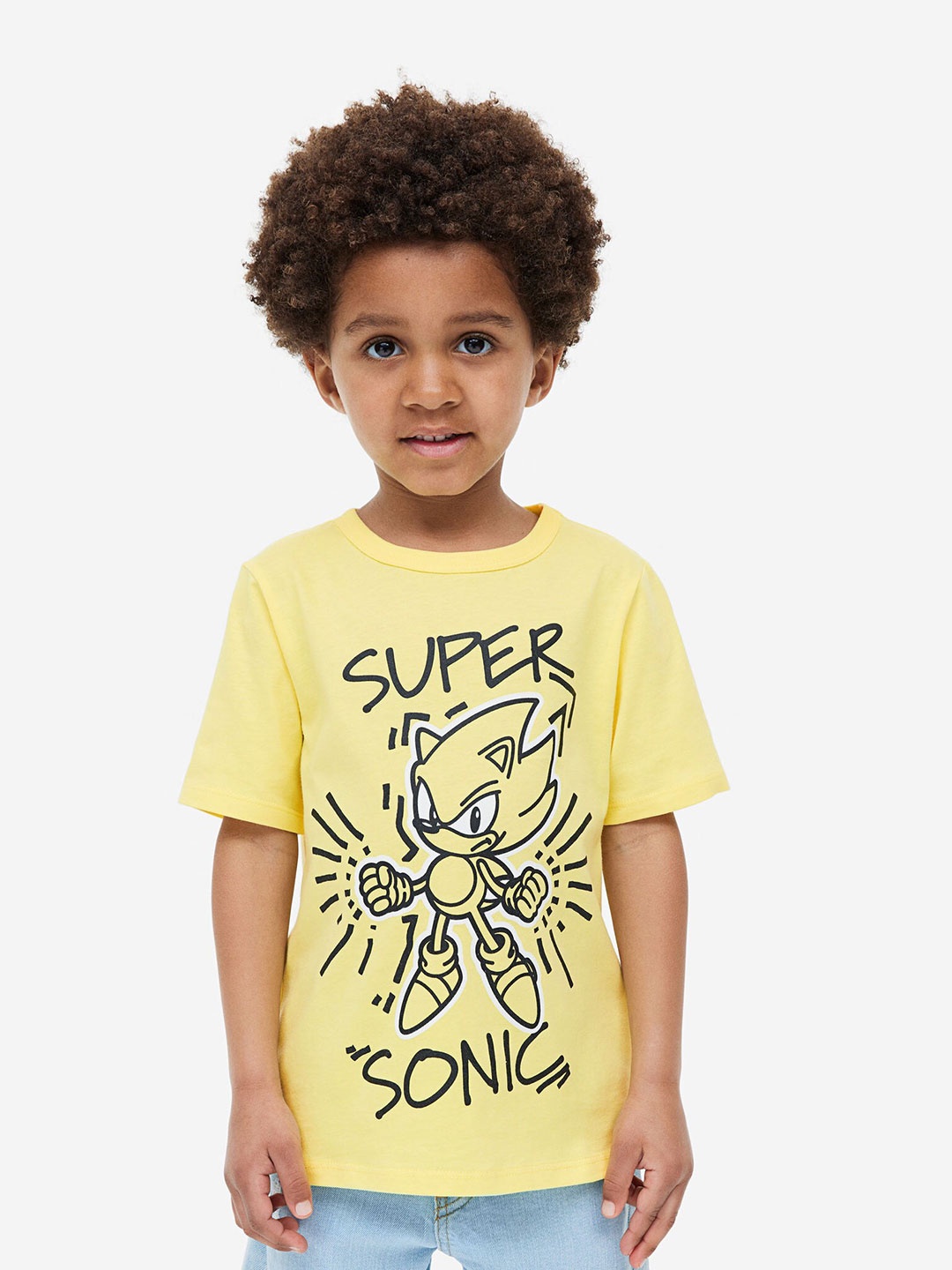 

H&M Boys Sonic Printed Cotton T-Shirt, Multi