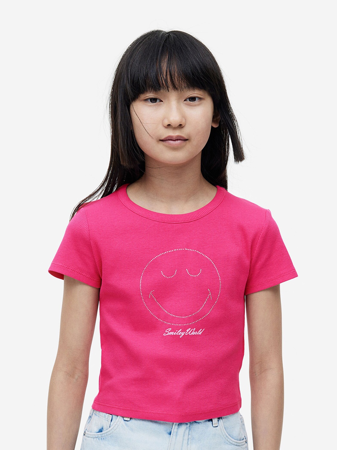 

H&M Girls Printed T-Shirt, Pink