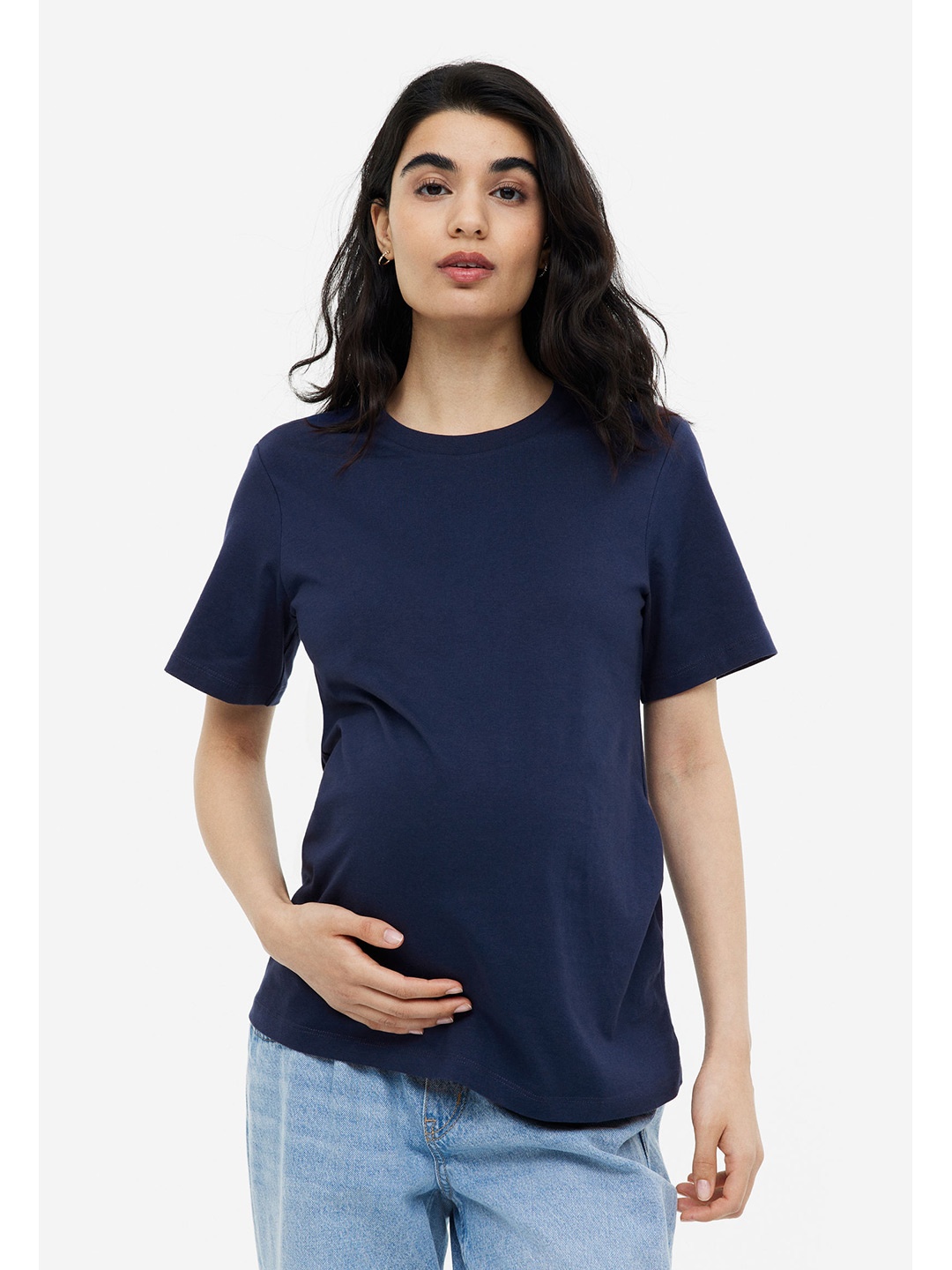 

H&M MAMA 2-Pack Jersey Tops, Blue