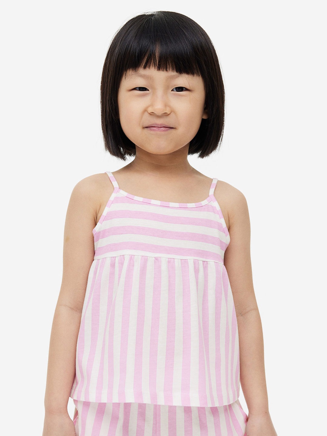 

H&M Girls Pure Cotton Strappy Top, Pink