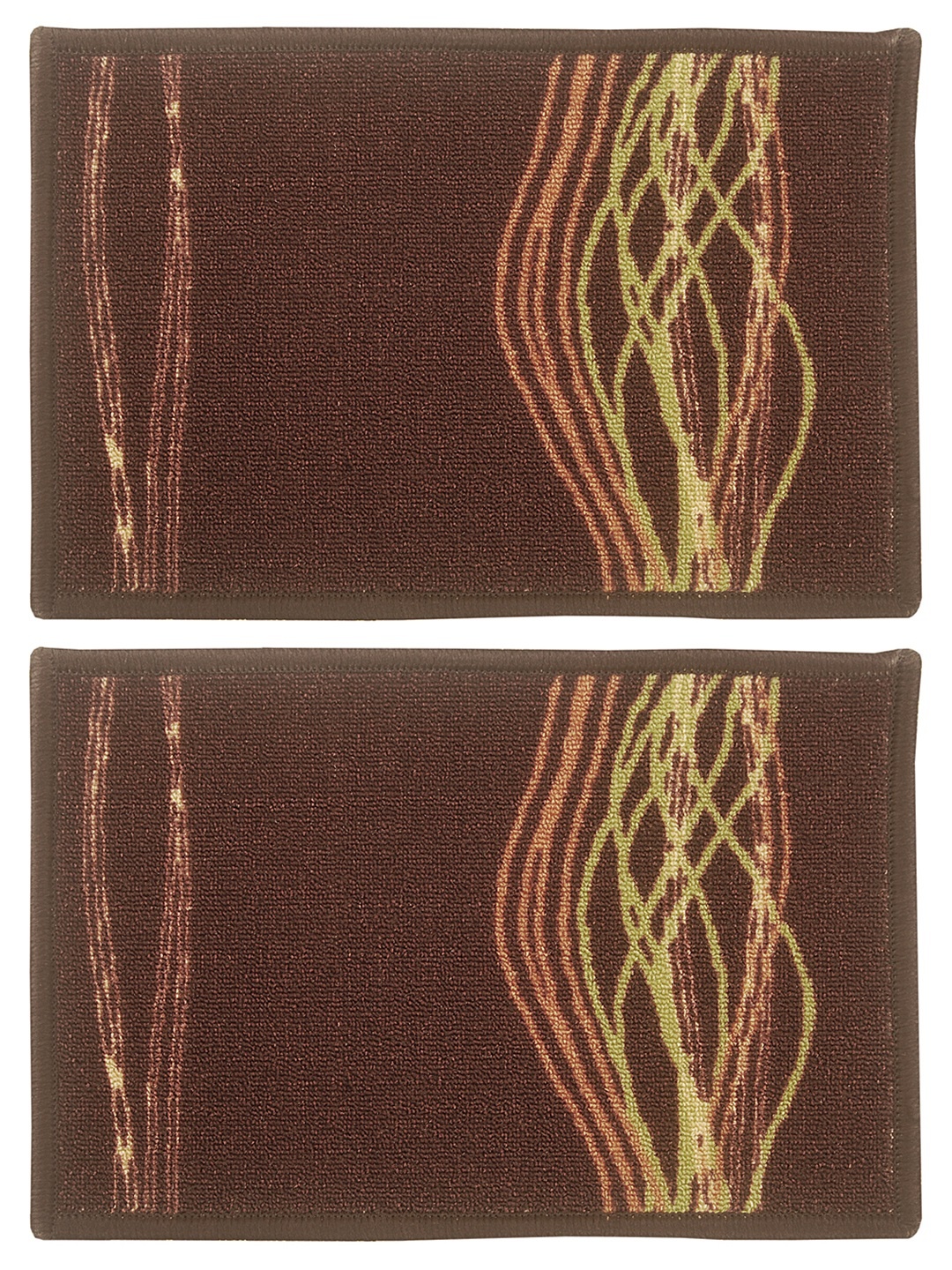 

BIANCA Set of 2 Brown Splender Woven Design Anti-skid Doormats