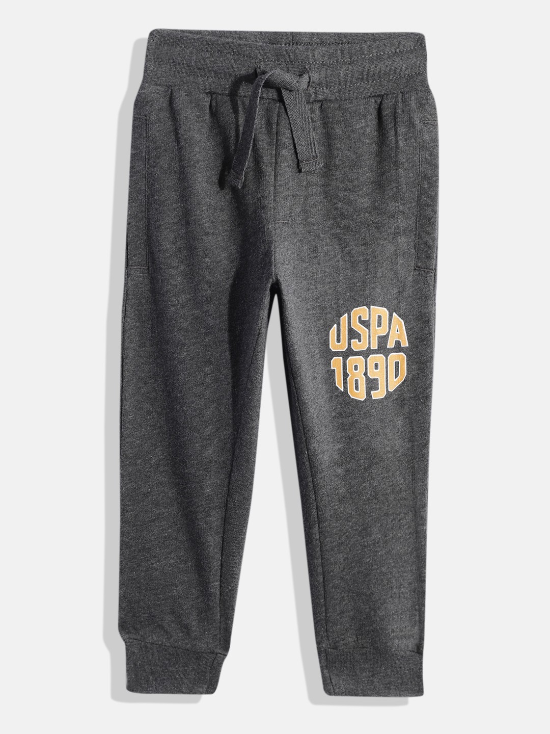 

U.S. Polo Assn. Kids Boys Brand Logo Printed Joggers, Charcoal