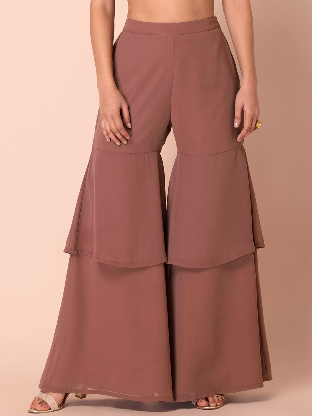 

INDYA Women Gathered Detail Flared Sharara, Pink