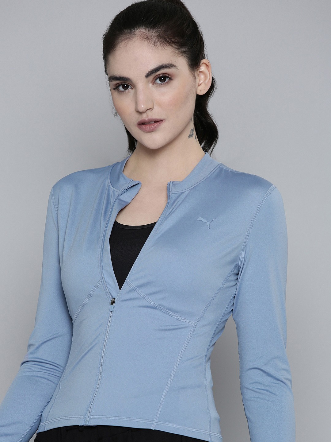 

Puma Solid Flawless Sculpt Midlayer dryCELL Training Sporty Jacket, Blue
