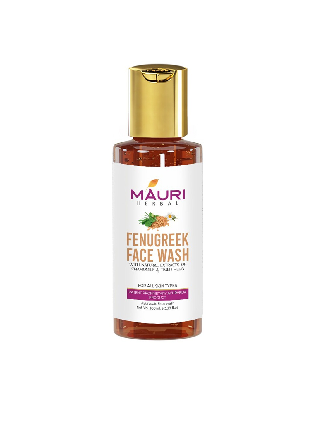 

Khadi Mauri Herbal Fenugreek Face Wash Prevents Acne & Pigmentation-100 ml, Brown