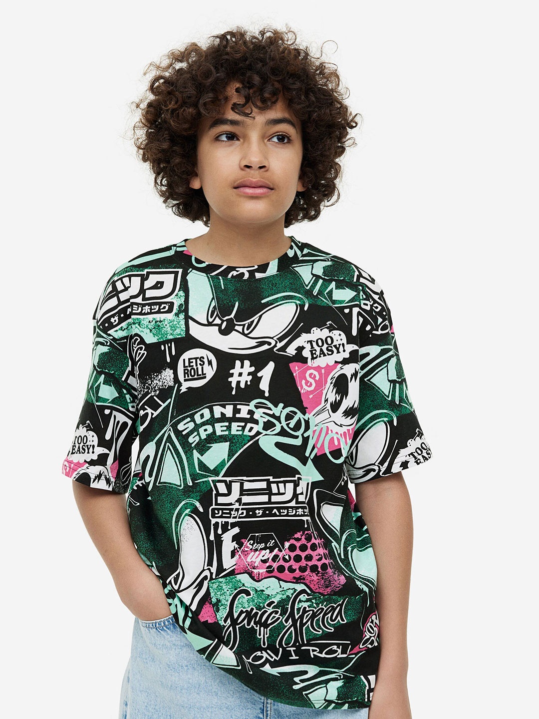 

H&M Boys Printed T-Shirt, Black