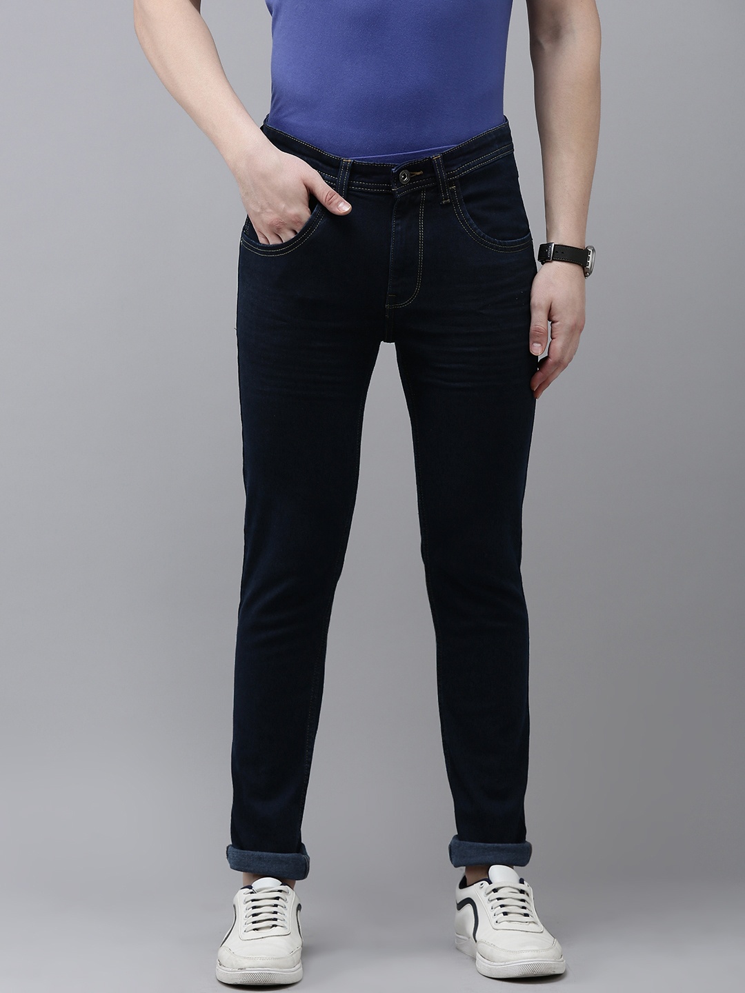 

VAN HEUSEN DENIM LABS Men Super Skinny Fit Stretchable Jeans, Blue