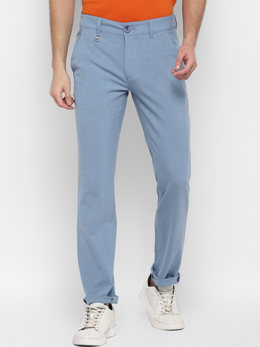 

Red Chief Men Slim Fit Mid-Rise Trousers, Blue