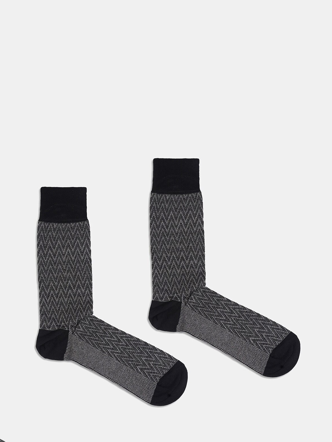 

Blackberrys Men Patterned Calf-Length Socks, Grey