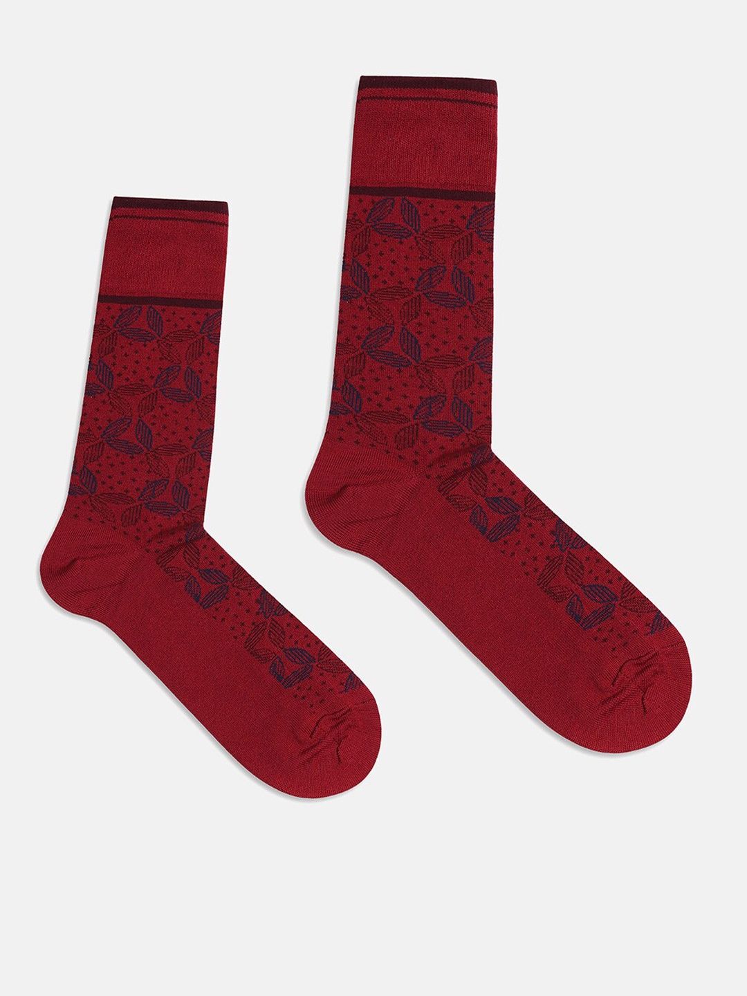 

Blackberrys Men Patterned Calf-Length Socks, Maroon