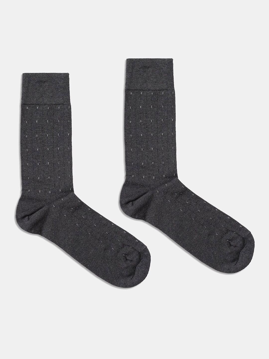 

Blackberrys Men Patterned Calf Length Socks, Grey