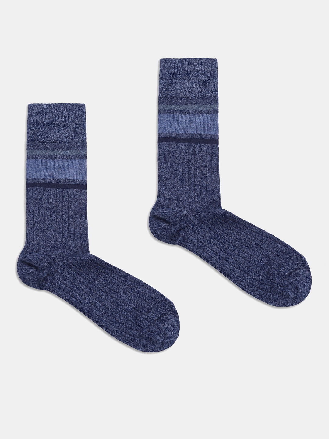 

Blackberrys Men Patterned Calf-Length Socks, Navy blue
