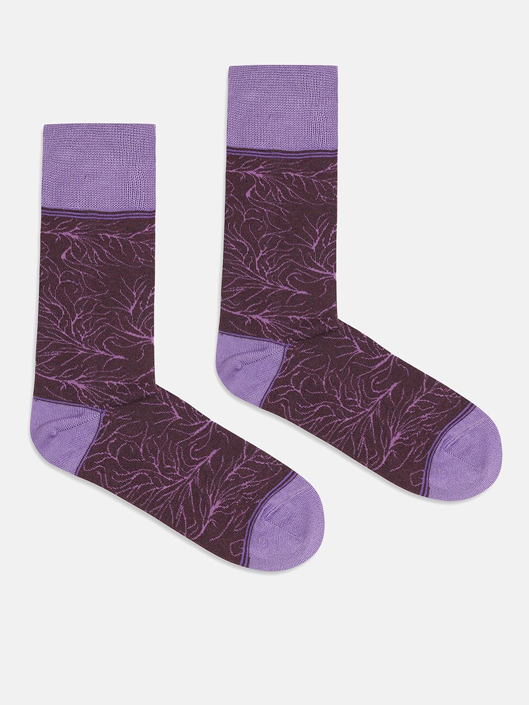 

Blackberrys Men Patterned Calf Length Socks, Purple