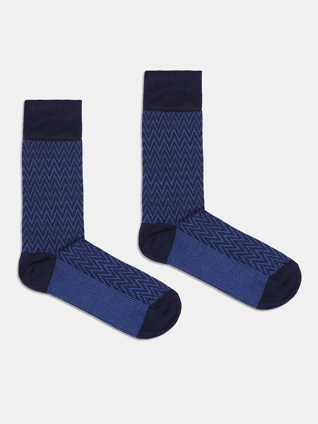 

Blackberrys Men Patterned Calf Length Socks, Navy blue