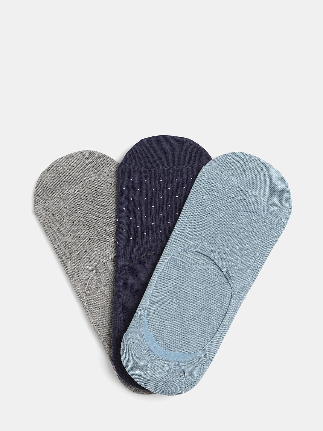 

Blackberrys Men Pack Of 3 Patterned Shoe Liners, Grey
