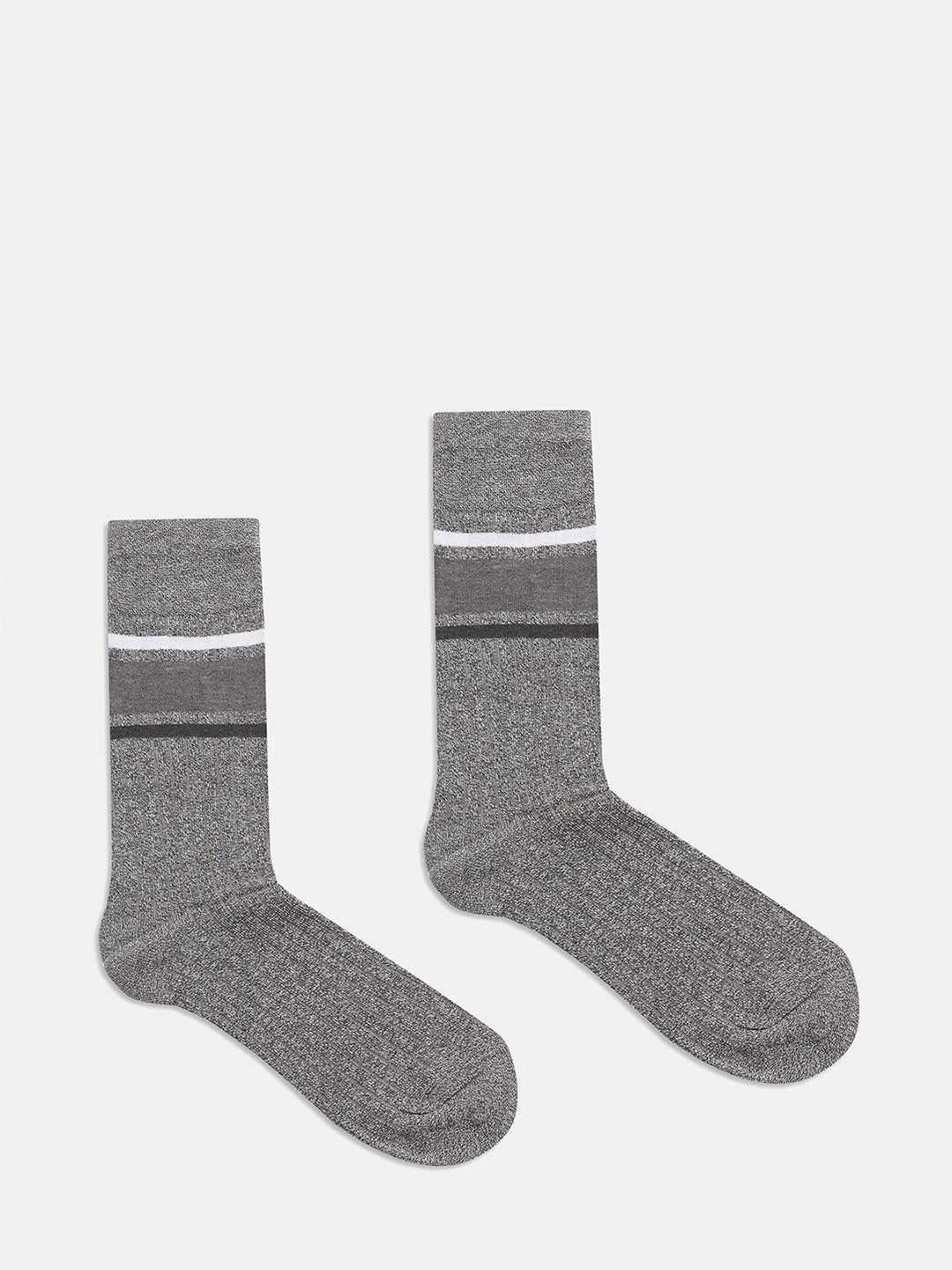 

Blackberrys Men Patterned Calf-Length Socks, Grey