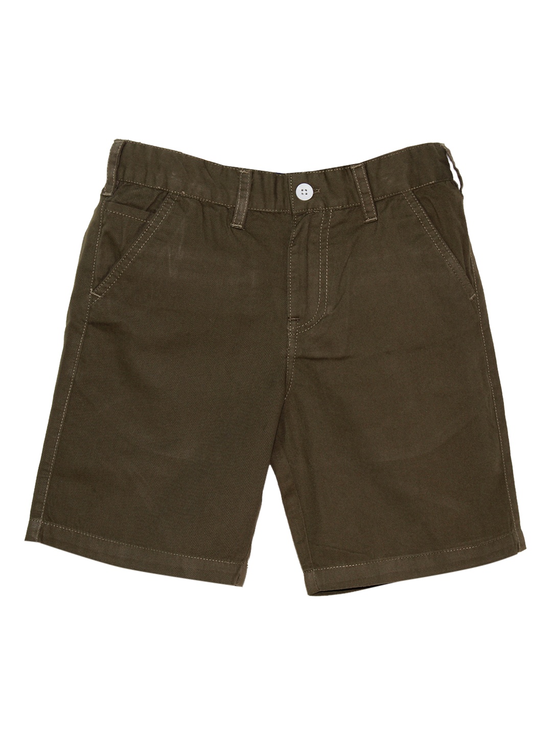 

KiddoPanti Boys Mid-Rise Regular Shorts, Olive