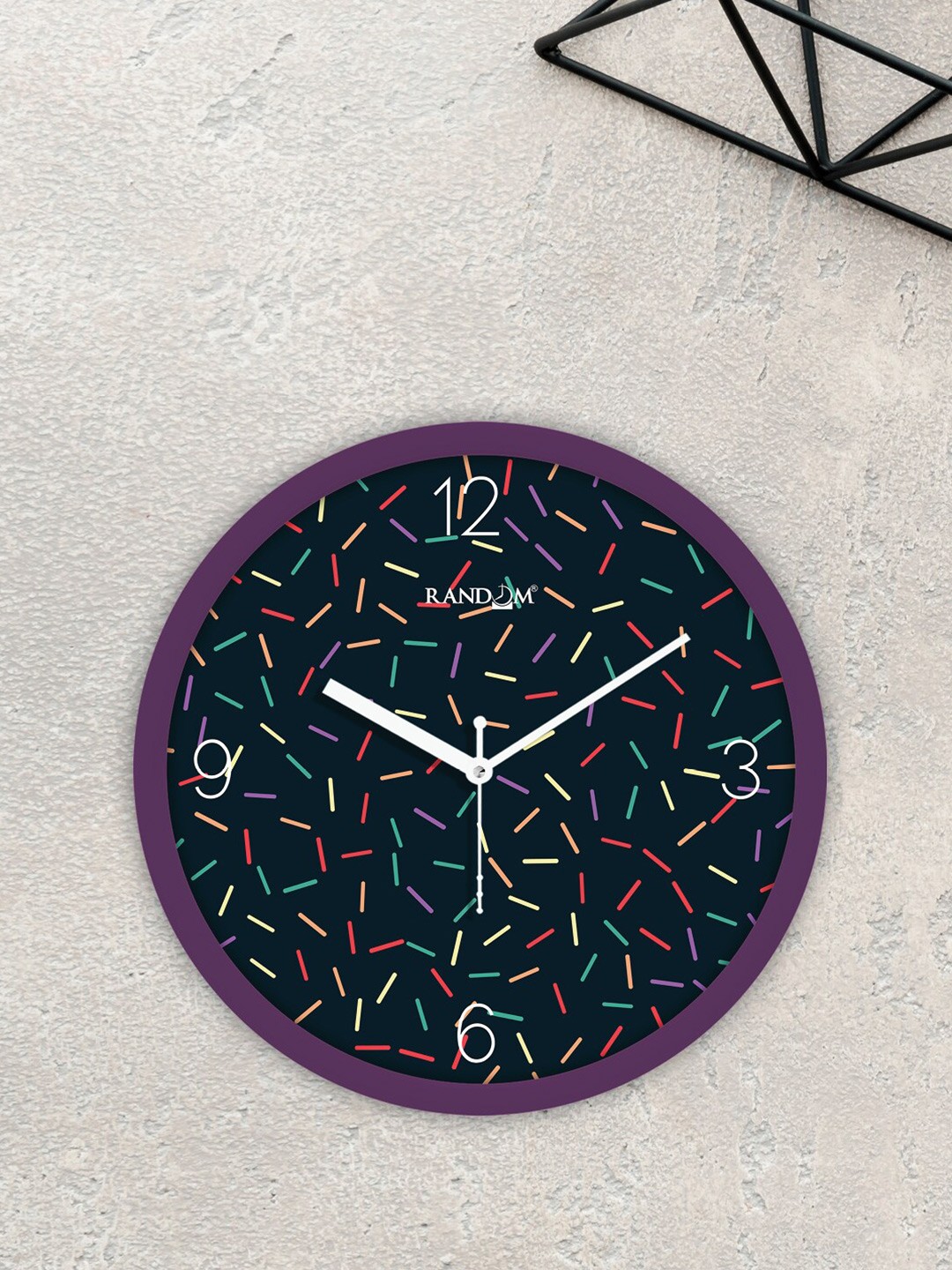 

RANDOM Purple & Green Classic Modern Stylish Printed Analogue Contemporary Wall Clock