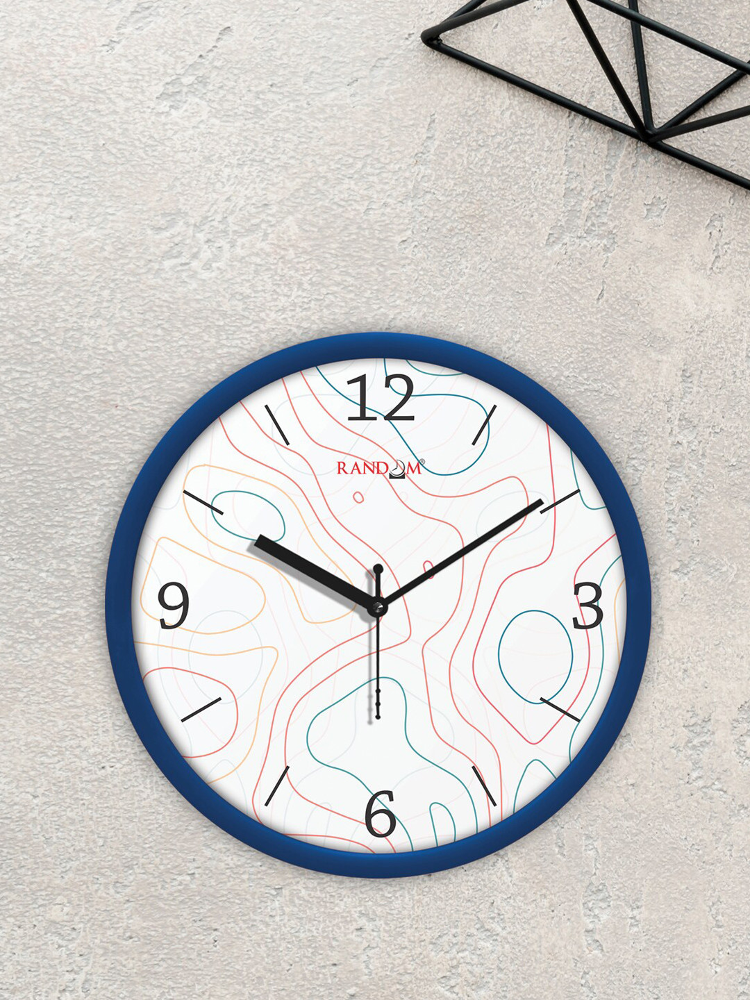 

RANDOM Blue & White Classic Modern Printed Contemporary Wall Clock