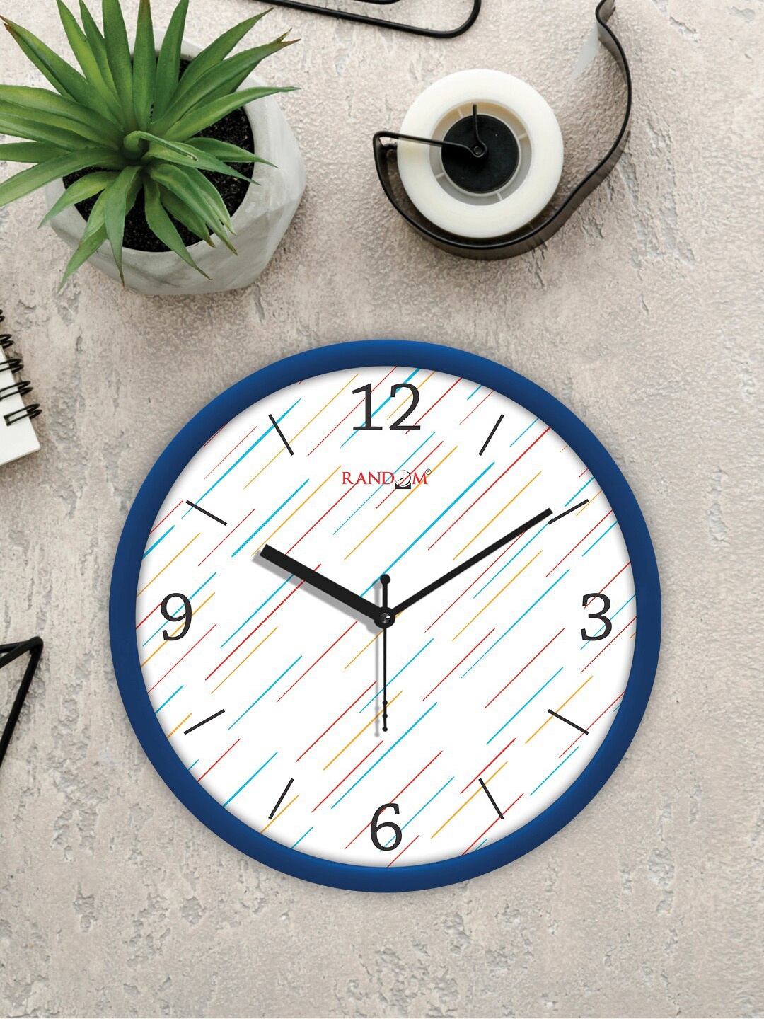 

RANDOM Blue & White Classic Modern Printed Analogue Contemporary Wall Clock