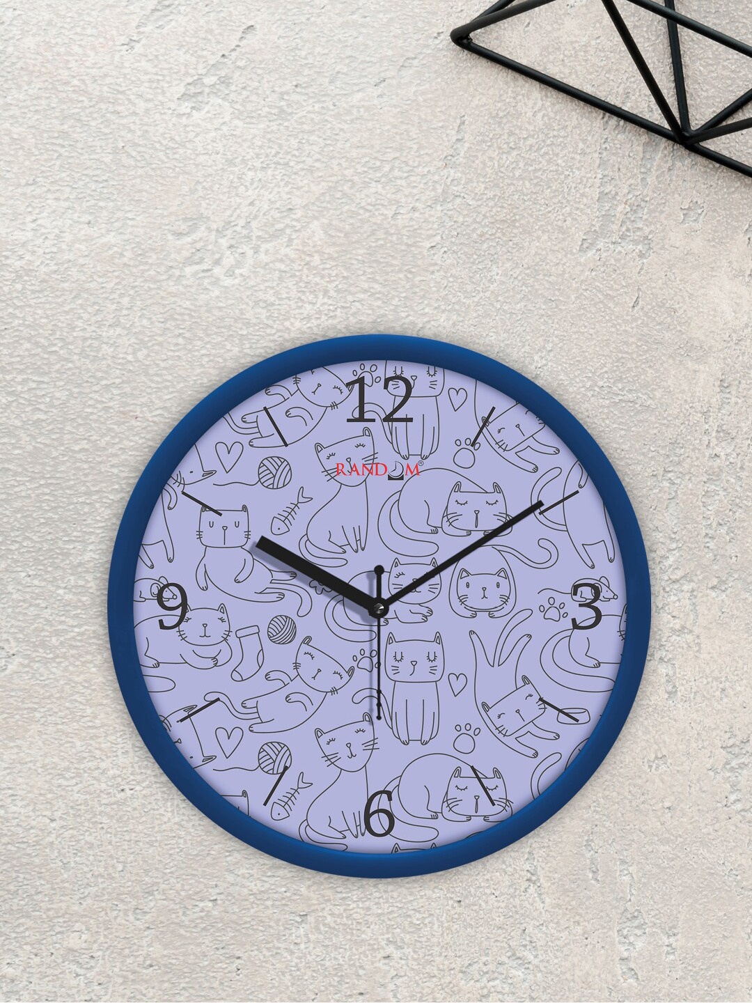 

RANDOM Blue & Purple Classic Modern Printed Analogue Contemporary Wall Clock