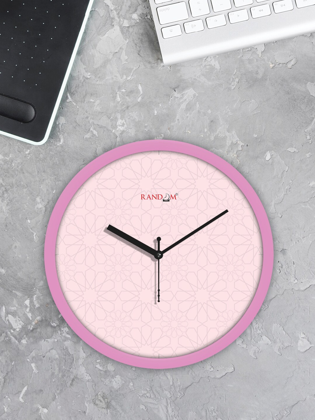 

RANDOM Pink Classic Modern Stylish Printed Analogue Contemporary Wall Clock