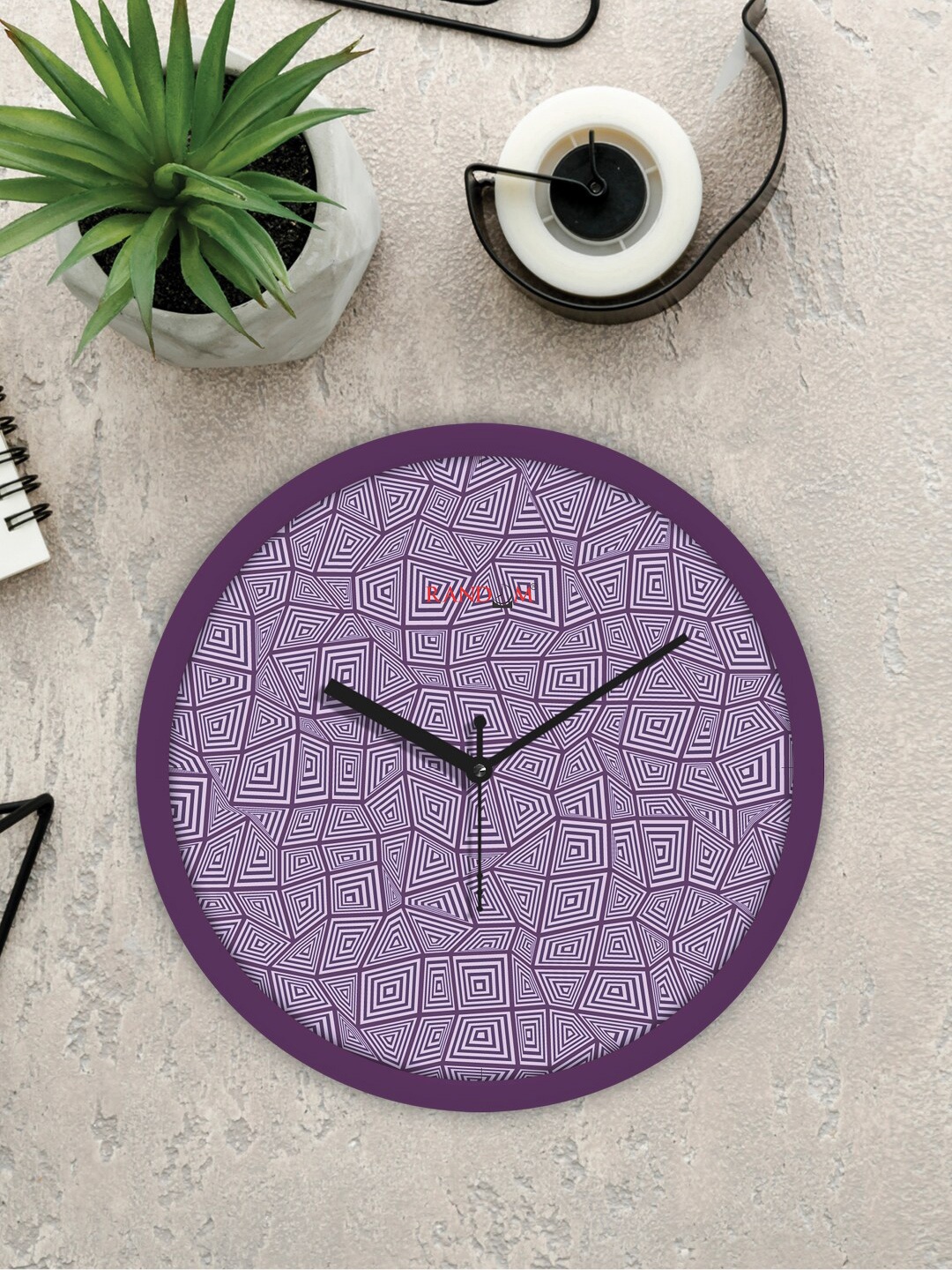 

RANDOM Purple Classic Modern Stylish Art Printed Analogue Contemporary Wall Clock