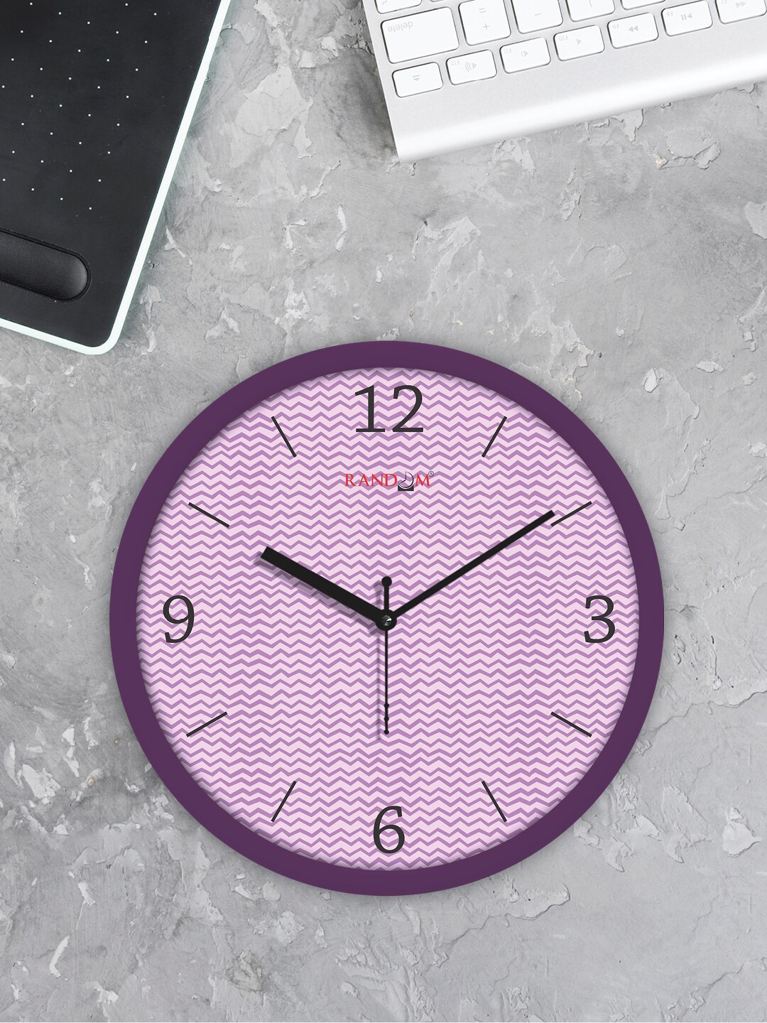 

RANDOM Purple Classic Modern Stylish Printed Analogue Contemporary Wall Clock