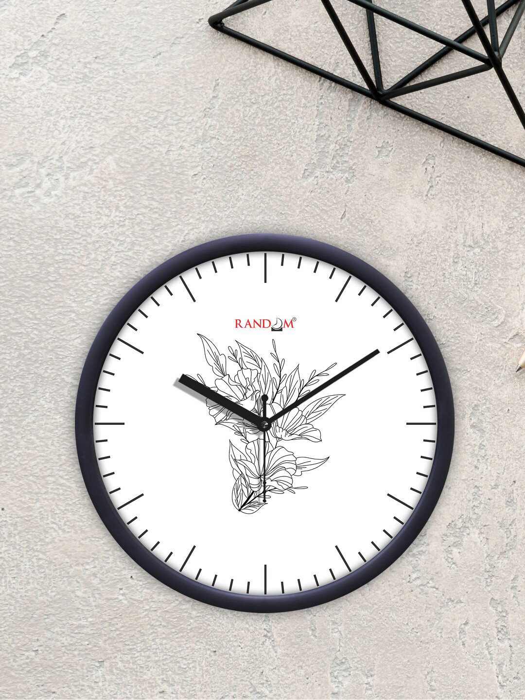 

RANDOM Black & White Classic Modern Stylish Printed Analogue Contemporary Wall Clock