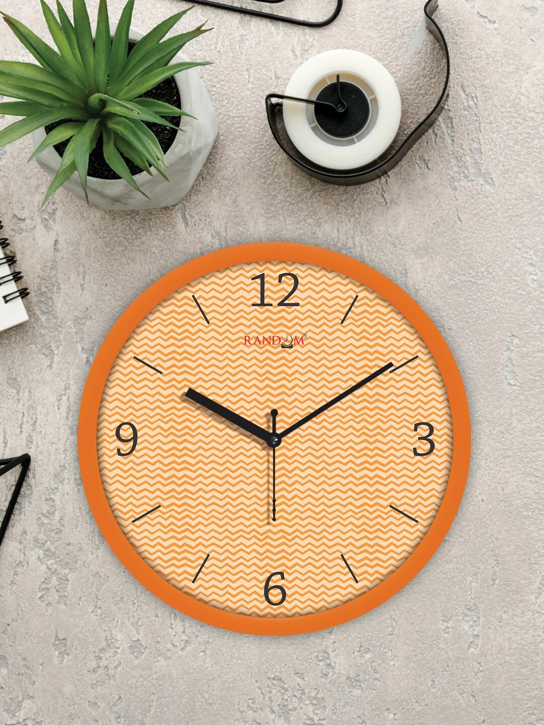 

RANDOM Orange Classic Modern Printed Analogue Contemporary Wall Clock