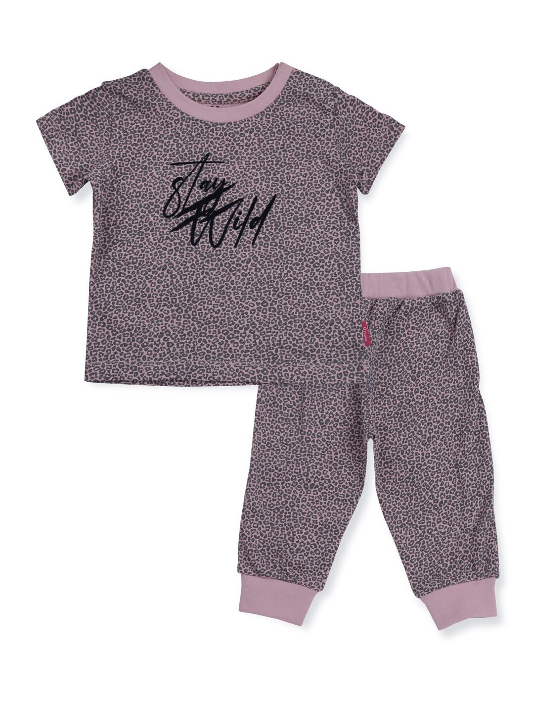GJ baby Boys Printed Pure Cotton Top with Pyjamas, Pink