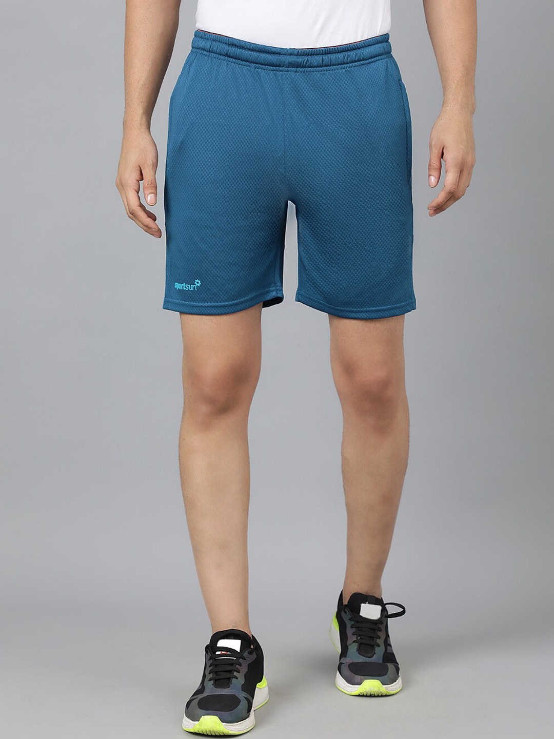 

SPORT SUN Men Mid-Rise Sports Shorts, Blue