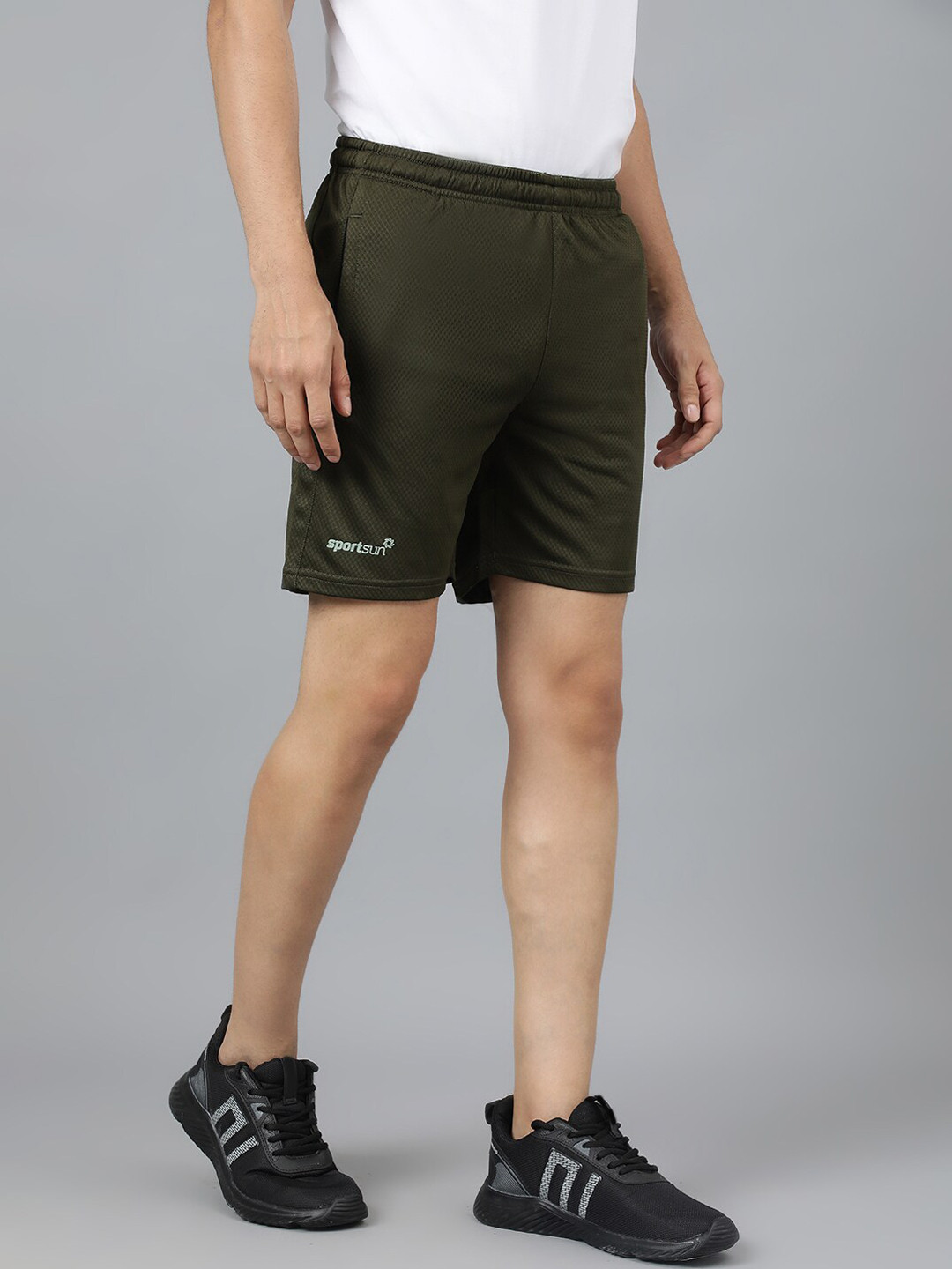 

SPORT SUN Men Mid Rise Regular Fit Shorts, Olive