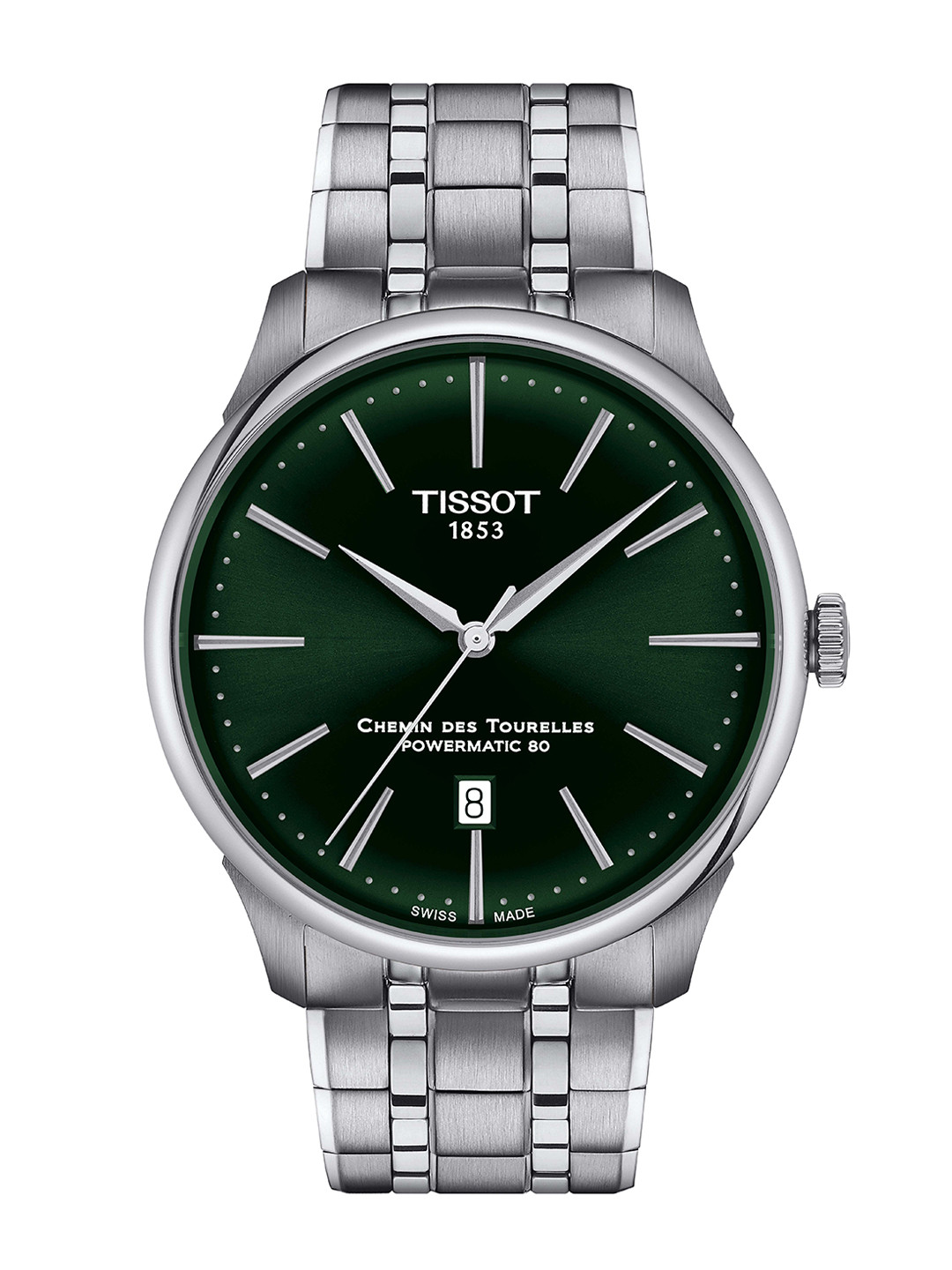 

TISSOT Men Dial & Stainless Steel Bracelet Style Straps Analogue Automatic Motion Powered Watch, Silver