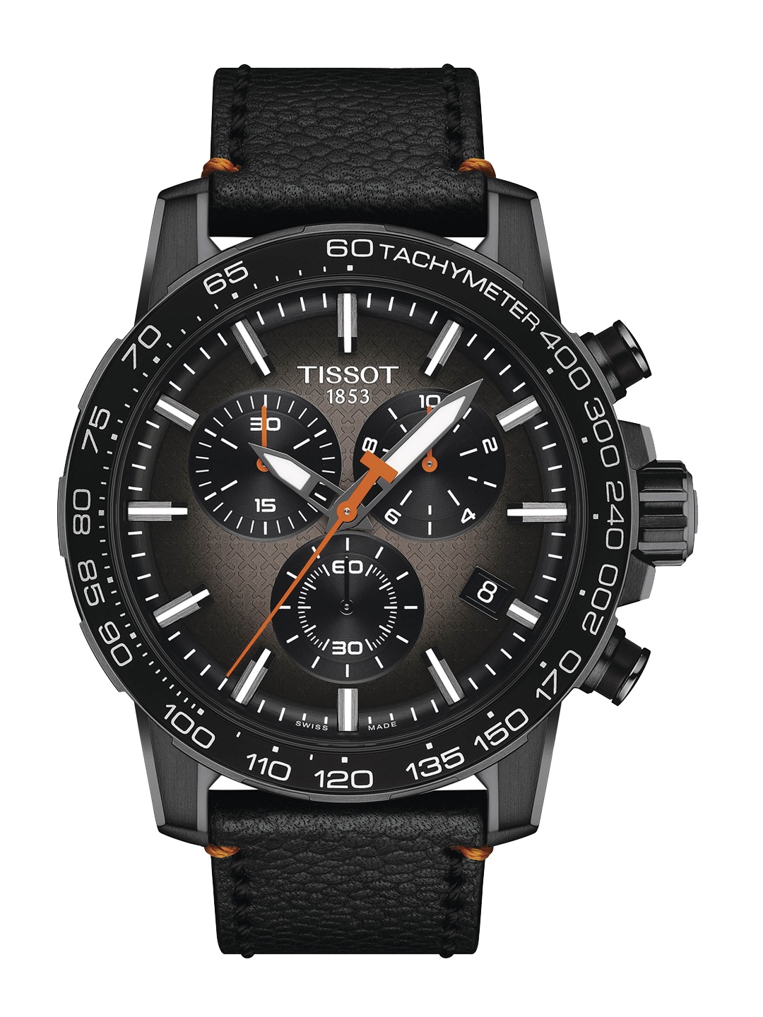 

TISSOT Men Dial & Leather Straps Analogue Watch T1256173608100, Grey