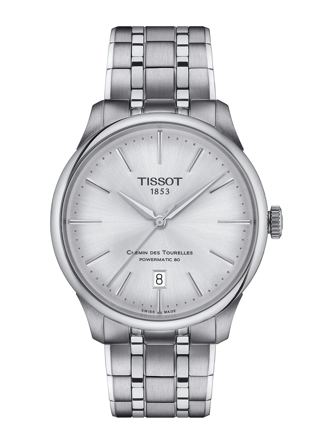 

TISSOT Unisex Dial & Stainless Steel Analogue Automatic Motion Powered Watch, Silver