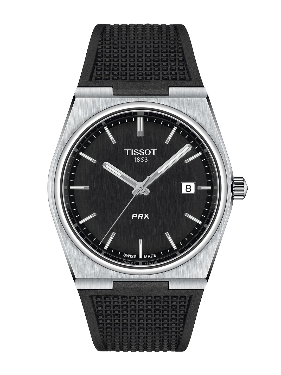 

TISSOT Men Textured Straps Analogue Watch T1374101705100, Black