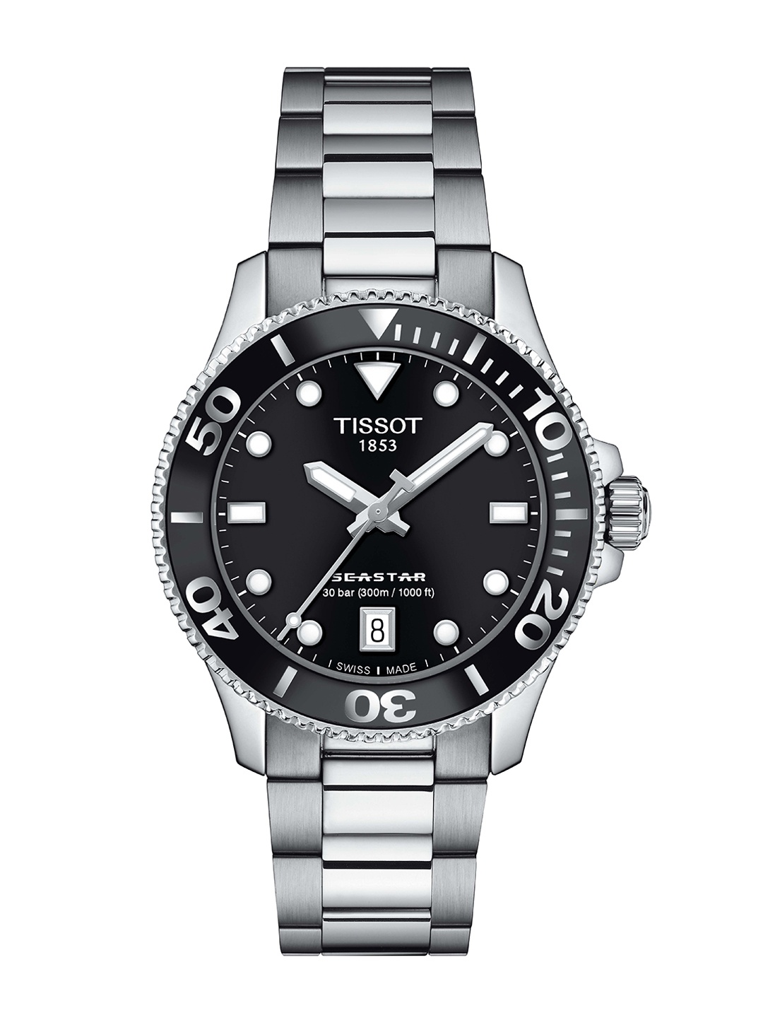 

TISSOT Women Dial & Stainless Steel Straps Analogue Watch T1202101105100, Black