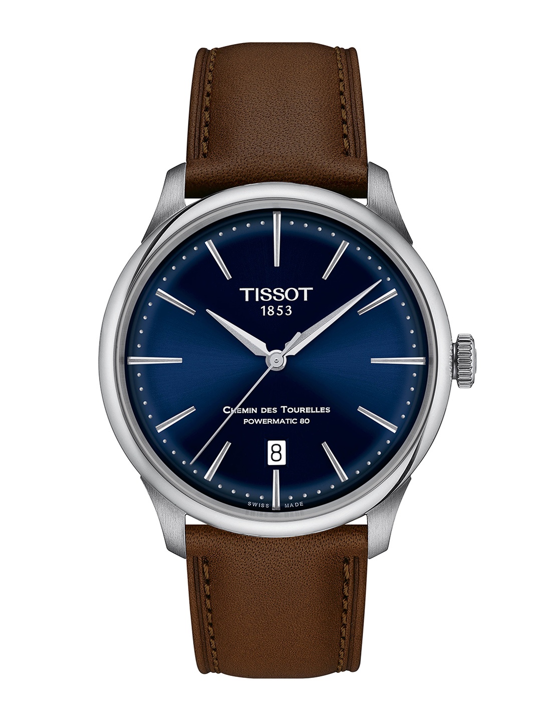 

TISSOT Unisex Leather Analogue T-Classic Automatic Watch T1398071604100, Blue